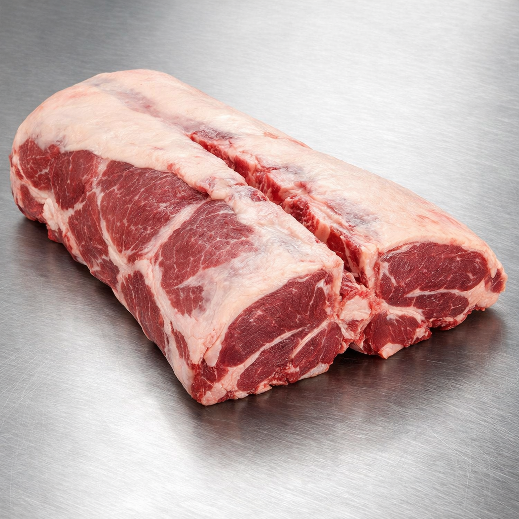 Whole, uncut lamb loin primal